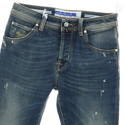[New Outlet] JACOB COHEN SCOTT Stretch Cotton Polyester Jeans Denim Pants Dark Blue [29] [Condition Rank N-] [Men&