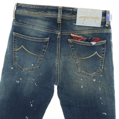 [New Outlet] JACOB COHEN SCOTT Stretch Cotton Polyester Jeans Denim Pants Dark Blue [29] [Condition Rank N-] [Men&