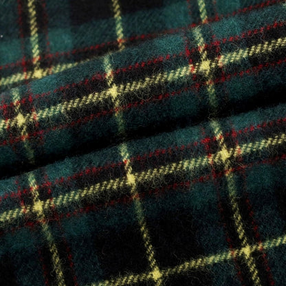 【新品】ドレイクス DRAKES ウール チェック マフラー グリーンxブラック【 状態ランクN 】【 メンズ 】