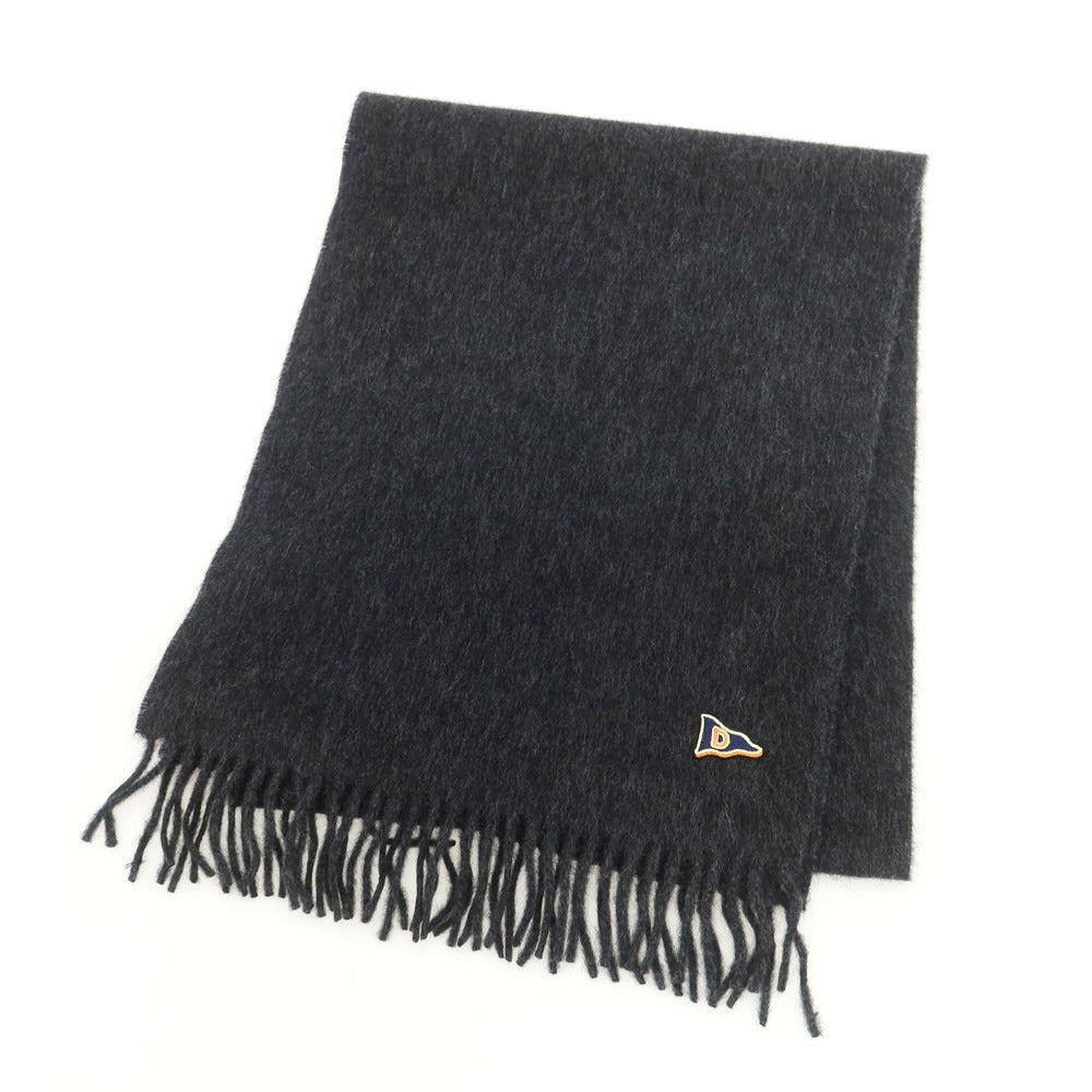 【新品】ドレイクス DRAKES ウールアンゴラ マフラー チャコールグレー【 状態ランクN 】【 メンズ 】