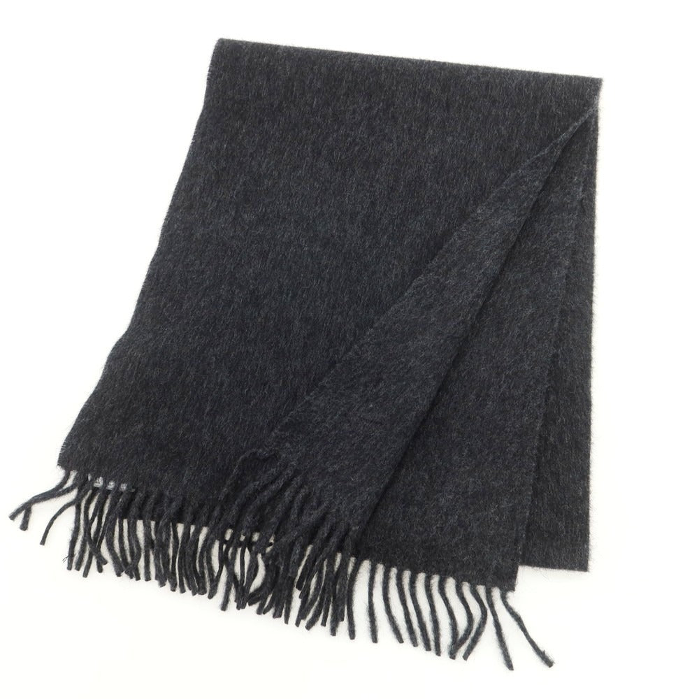 【新品】ドレイクス DRAKES ウールアンゴラ マフラー チャコールグレー【 状態ランクN 】【 メンズ 】