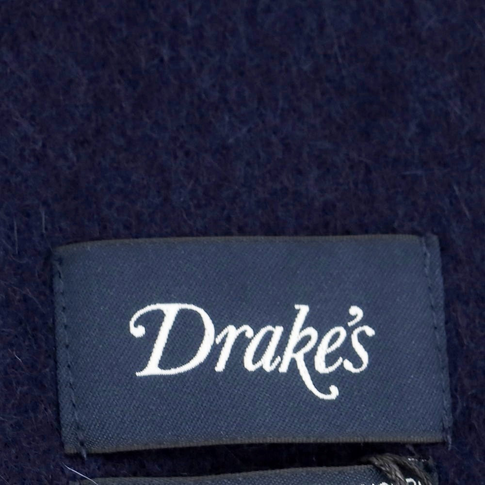 【新品】ドレイクス DRAKES ウールアンゴラ マフラー ネイビー【 状態ランクN 】【 メンズ 】