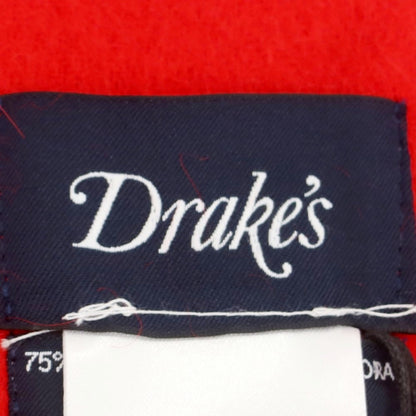 【新品】ドレイクス DRAKES ウールアンゴラ マフラー レッド【 状態ランクN 】【 メンズ 】