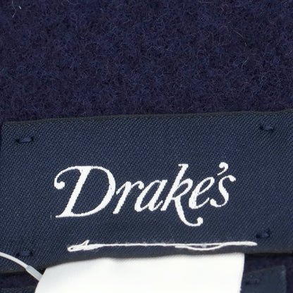 【新品】ドレイクス DRAKES ウールカシミヤ マフラー ネイビー【 状態ランクN 】【 メンズ 】
