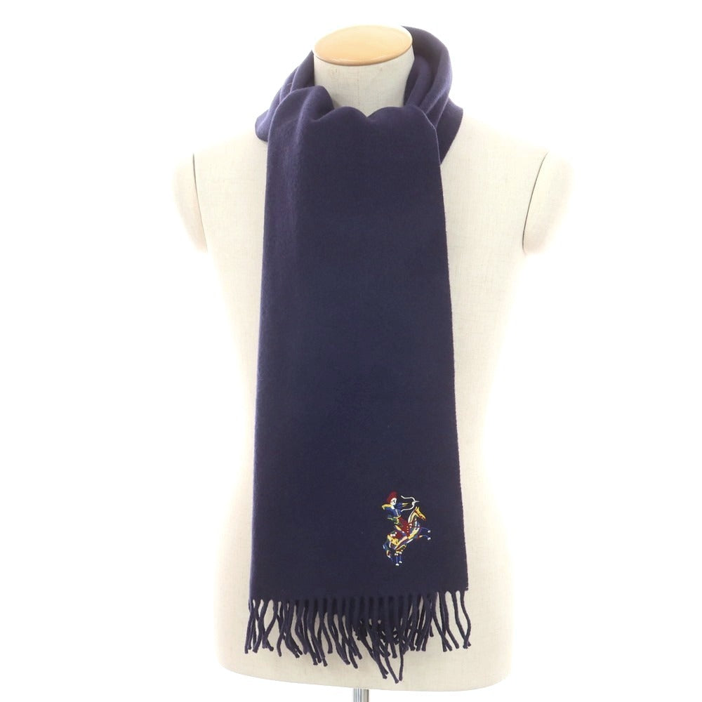 【新品】ドレイクス DRAKES ウールカシミヤ マフラー ネイビー【 状態ランクN 】【 メンズ 】