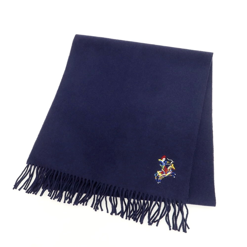 【新品】ドレイクス DRAKES ウールカシミヤ マフラー ネイビー【 状態ランクN 】【 メンズ 】