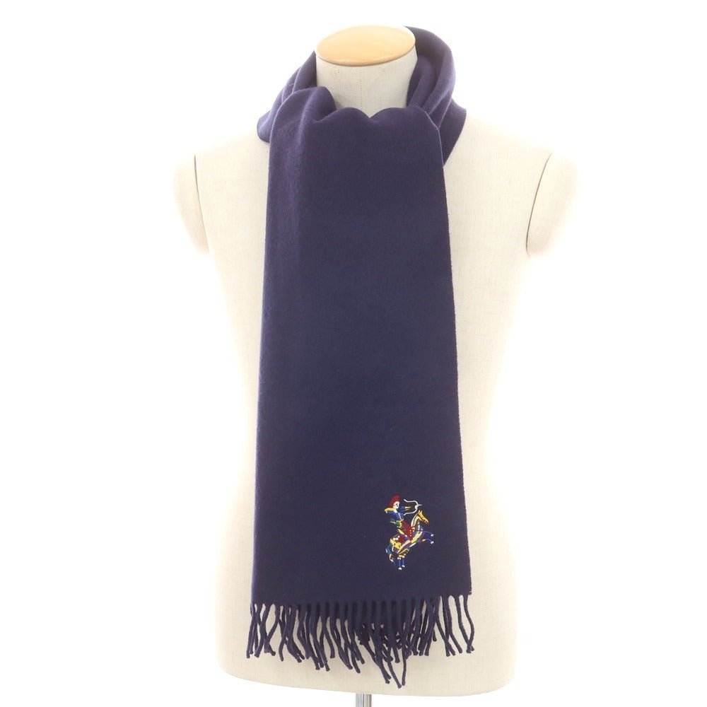 【新品】ドレイクス DRAKES ウールカシミヤ マフラー ネイビー【 状態ランクN 】【 メンズ 】