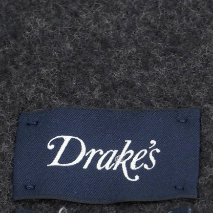 【新品】ドレイクス DRAKES ウールカシミヤ マフラー チャコールグレー【 状態ランクN 】【 メンズ 】