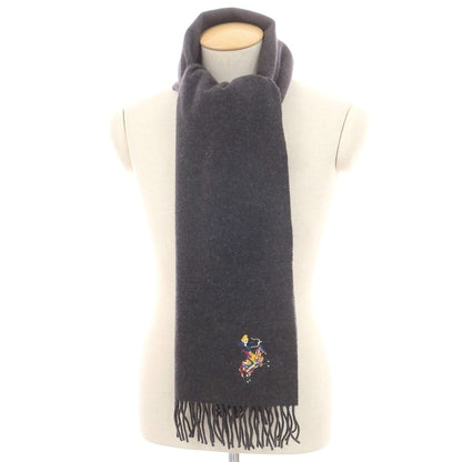 【新品】ドレイクス DRAKES ウールカシミヤ マフラー チャコールグレー【 状態ランクN 】【 メンズ 】