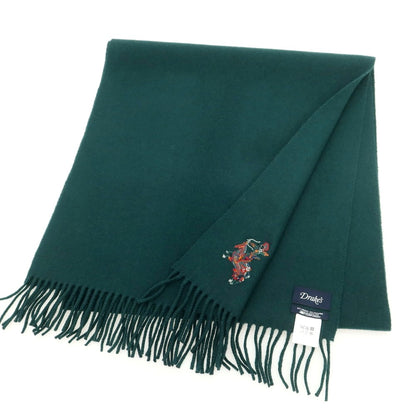 【新品】ドレイクス DRAKES ウールカシミヤ マフラー グリーン【 状態ランクN 】【 メンズ 】