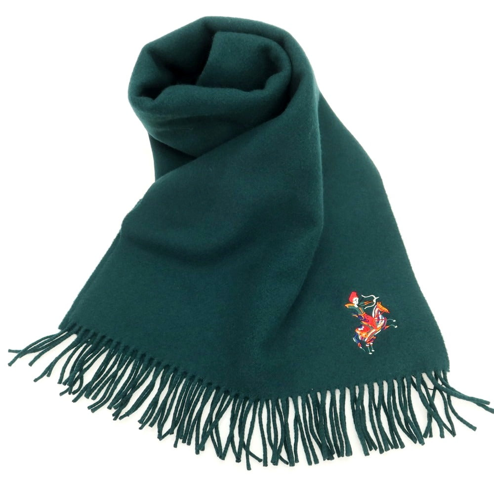 【新品】ドレイクス DRAKES ウールカシミヤ マフラー グリーン【 状態ランクN 】【 メンズ 】