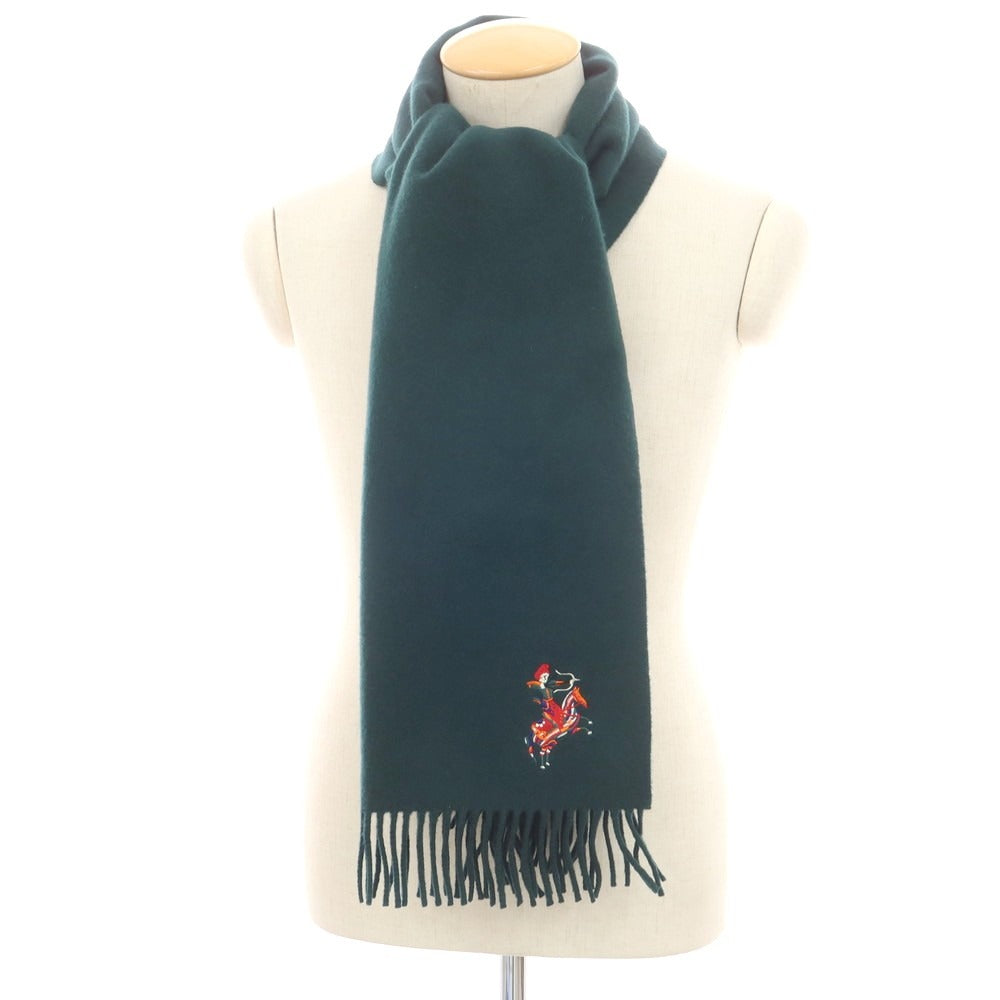 【新品】ドレイクス DRAKES ウールカシミヤ マフラー グリーン【 状態ランクN 】【 メンズ 】