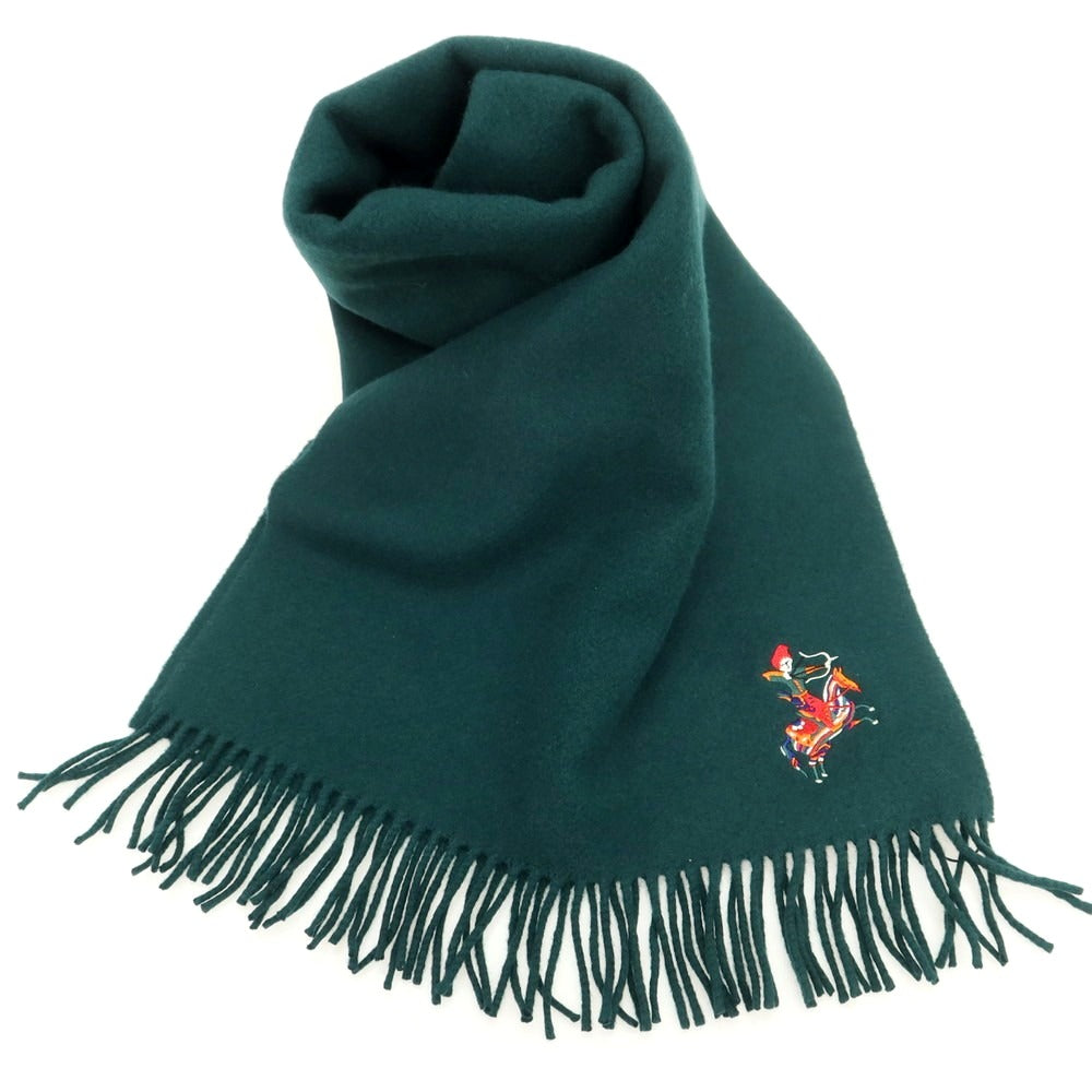 【新品】ドレイクス DRAKES ウールカシミヤ マフラー グリーン【 状態ランクN 】【 メンズ 】