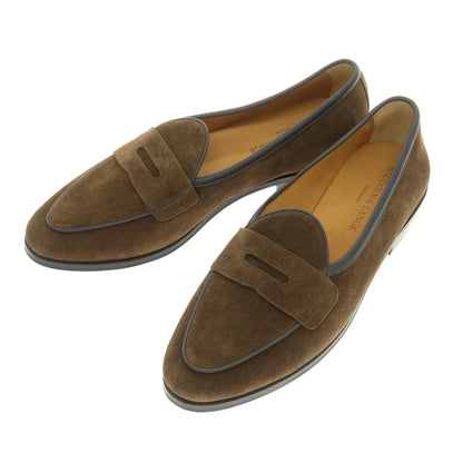 [New] Baudoin &amp;amp; Lange Lamb Leather Suede Coin Loafers Belgian Shoes Khaki [42] [Condition Rank N] [Men&