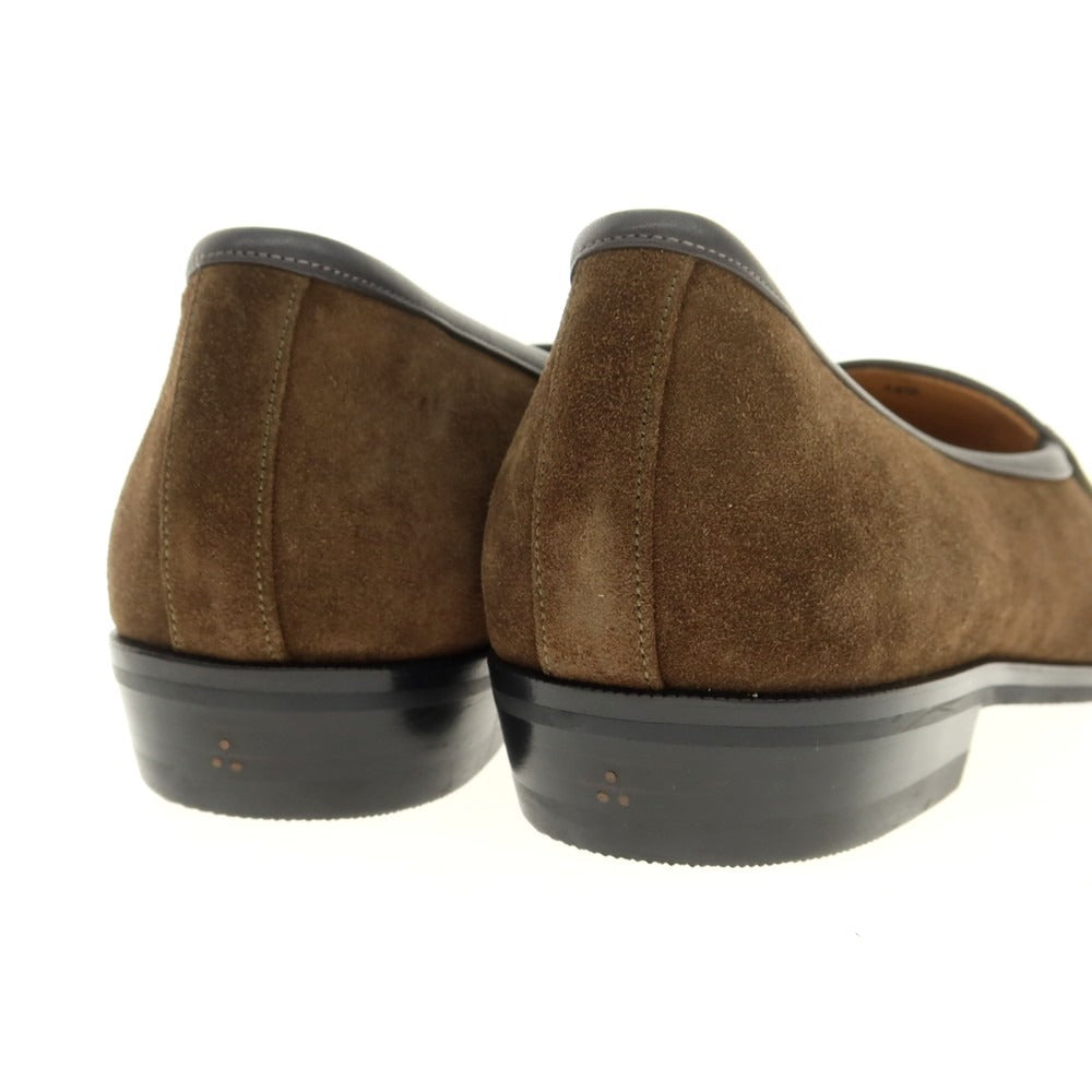 [New] Baudoin &amp;amp; Lange Lamb Leather Suede Coin Loafers Belgian Shoes Khaki [42] [Condition Rank N] [Men&