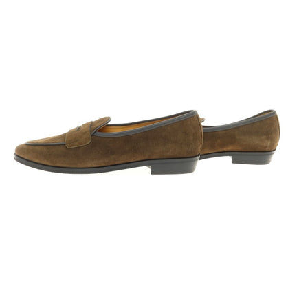 [New] Baudoin &amp;amp; Lange Lamb Leather Suede Coin Loafers Belgian Shoes Khaki [42] [Condition Rank N] [Men&