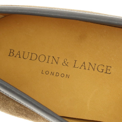 [New] Baudoin &amp;amp; Lange Lamb Leather Suede Coin Loafers Belgian Shoes Khaki [42] [Condition Rank N] [Men&