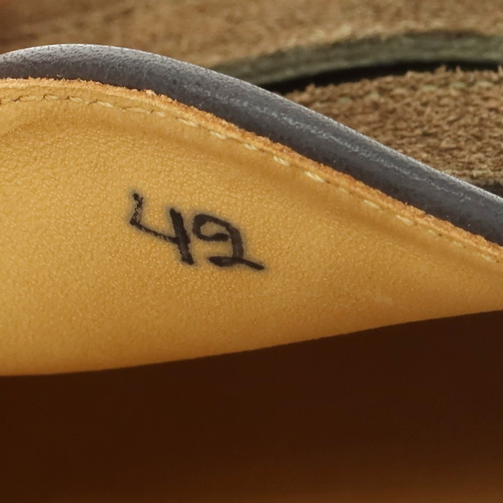 [New] Baudoin &amp;amp; Lange Lamb Leather Suede Coin Loafers Belgian Shoes Khaki [42] [Condition Rank N] [Men&