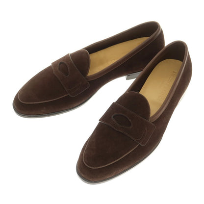 [New outlet] Baudoin &amp;amp; Lange Lamb leather suede coin loafers Belgian shoes Dark brown [41] [Condition rank N-] [Men&