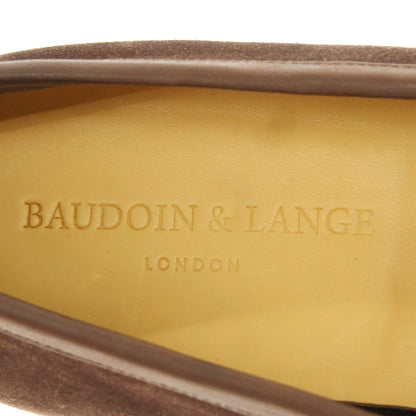 [New outlet] Baudoin &amp;amp; Lange Lamb leather suede coin loafers Belgian shoes Dark brown [41] [Condition rank N-] [Men&
