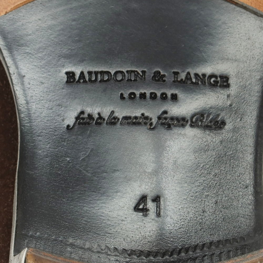 [New outlet] Baudoin &amp;amp; Lange Lamb leather suede coin loafers Belgian shoes Dark brown [41] [Condition rank N-] [Men&