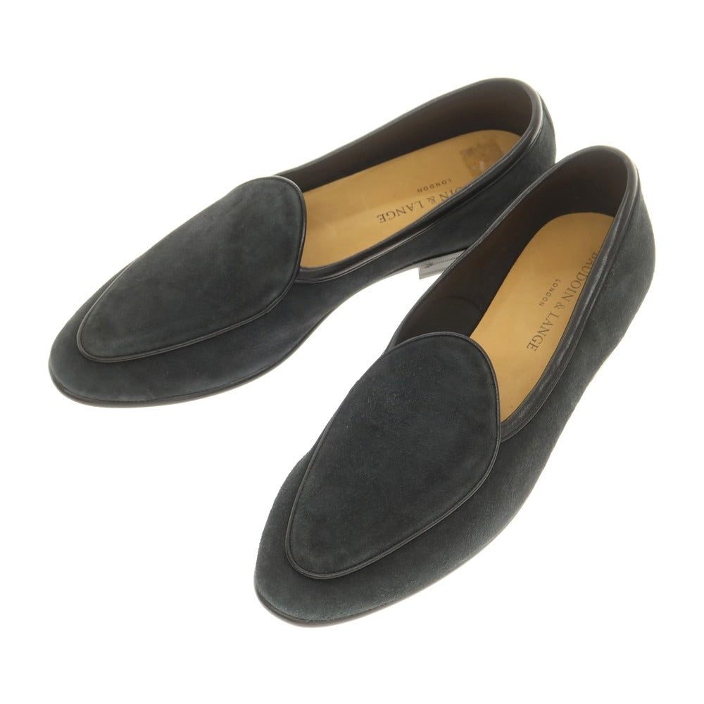 [New Outlet] Baudoin &amp;amp; Lange Lamb Leather Suede Loafers Belgian Shoes Obsidian Black [41] [Condition Rank N-] [Men&