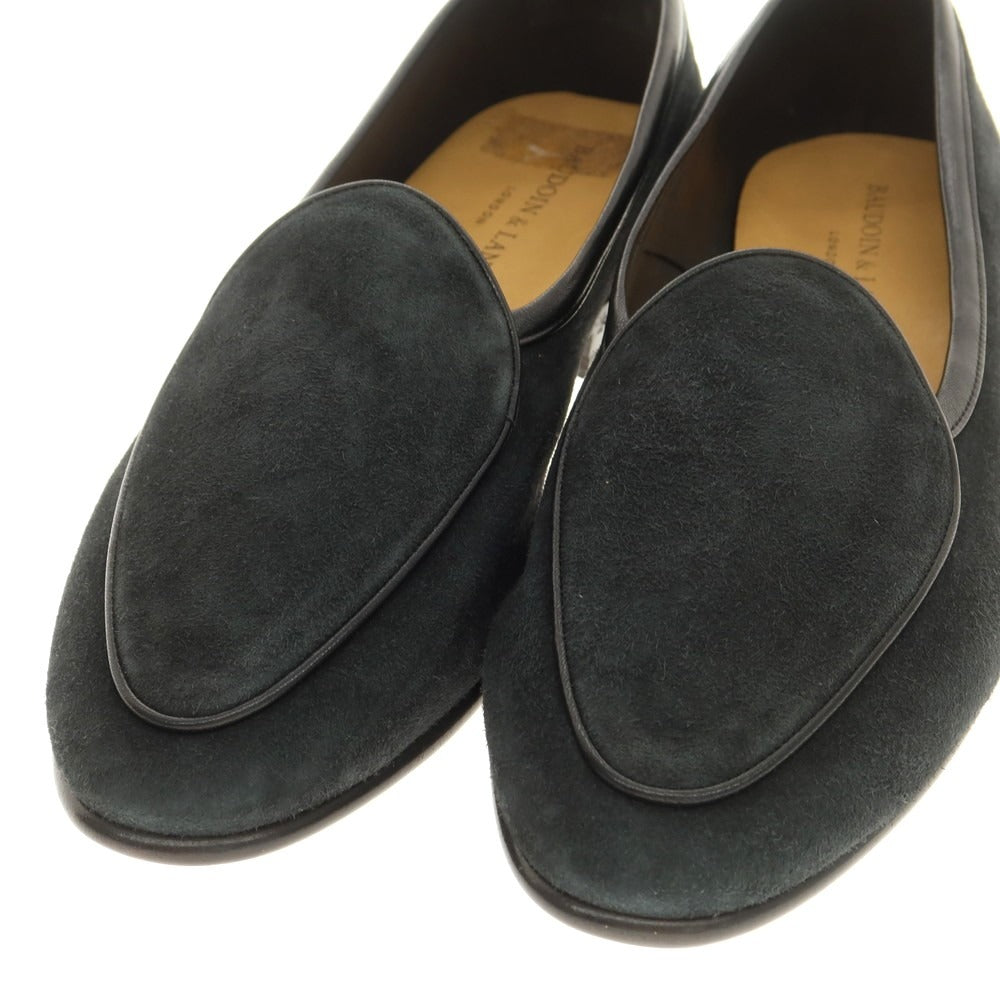 [New Outlet] Baudoin &amp;amp; Lange Lamb Leather Suede Loafers Belgian Shoes Obsidian Black [41] [Condition Rank N-] [Men&