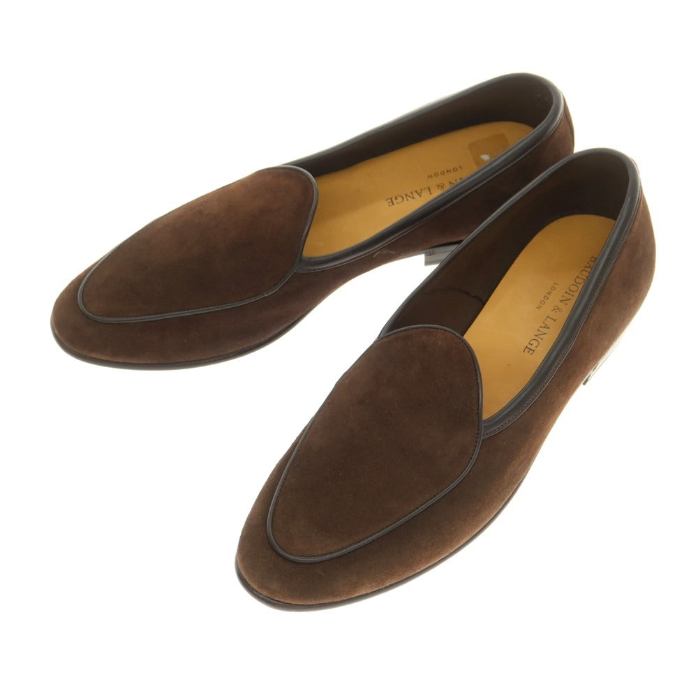 [New Outlet] Baudoin &amp;amp; Lange Lamb Leather Suede Loafers Belgian Shoes Dark Brown [41] [Condition Rank N-] [Men&