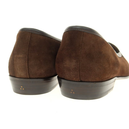 [New Outlet] Baudoin &amp;amp; Lange Lamb Leather Suede Loafers Belgian Shoes Dark Brown [41] [Condition Rank N-] [Men&