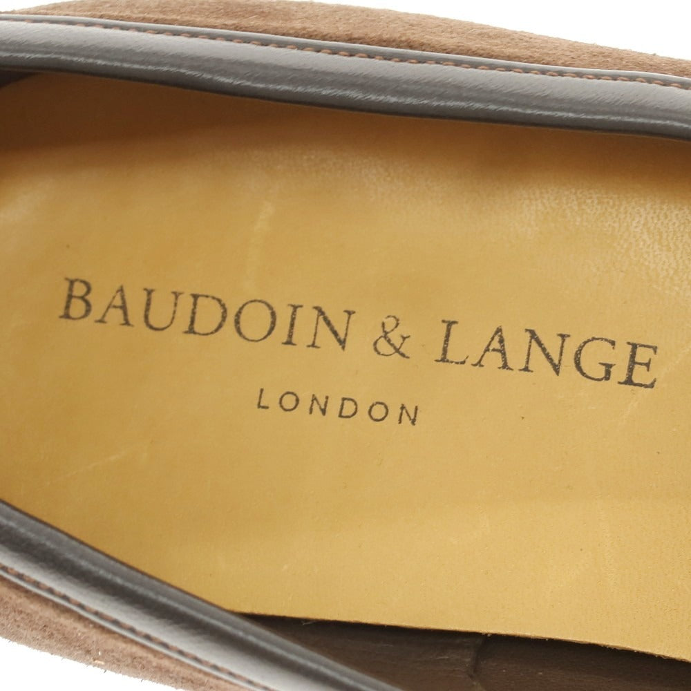 [New Outlet] Baudoin &amp;amp; Lange Lamb Leather Suede Loafers Belgian Shoes Dark Brown [41] [Condition Rank N-] [Men&