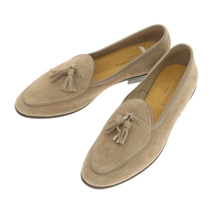 [New Outlet] Baudoin &amp;amp; Lange Lamb Leather Suede Tassel Loafers Belgian Shoes Greige [41] [Condition Rank N-] [Men&