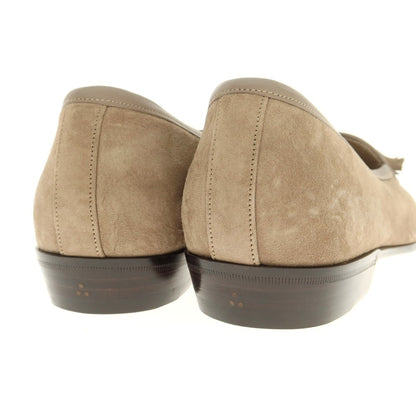 [New Outlet] Baudoin &amp;amp; Lange Lamb Leather Suede Tassel Loafers Belgian Shoes Greige [41] [Condition Rank N-] [Men&