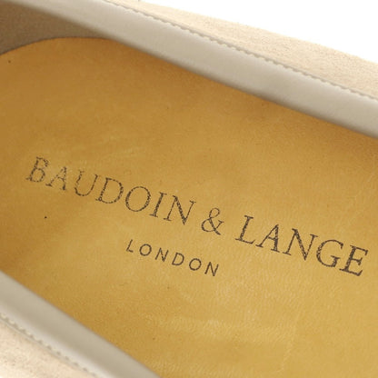 [New Outlet] Baudoin &amp;amp; Lange Lamb Leather Suede Tassel Loafers Belgian Shoes Greige [41] [Condition Rank N-] [Men&