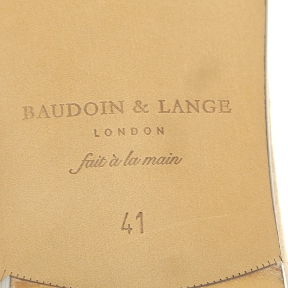 [New Outlet] Baudoin &amp;amp; Lange Lamb Leather Suede Tassel Loafers Belgian Shoes Greige [41] [Condition Rank N-] [Men&