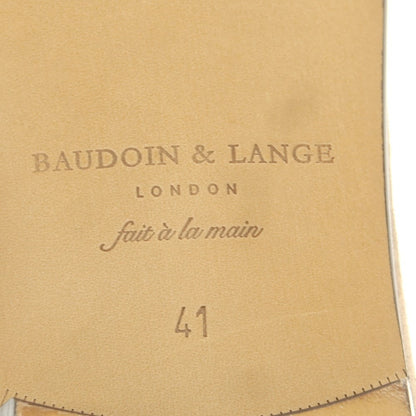 [New Outlet] Baudoin &amp;amp; Lange Lamb Leather Suede Tassel Loafers Belgian Shoes Greige [41] [Condition Rank N-] [Men&