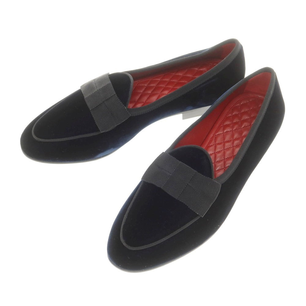 [New Outlet] Baudoin &amp;amp; Lange Velvet Opera Shoes Loafers Belgian Shoes Dark Navy [41] [Condition Rank N-] [Men&
