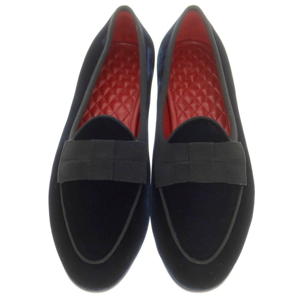 [New Outlet] Baudoin &amp;amp; Lange Velvet Opera Shoes Loafers Belgian Shoes Dark Navy [41] [Condition Rank N-] [Men&