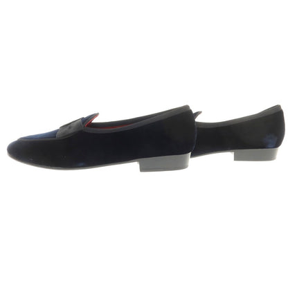 [New Outlet] Baudoin &amp;amp; Lange Velvet Opera Shoes Loafers Belgian Shoes Dark Navy [41] [Condition Rank N-] [Men&
