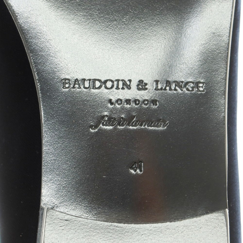 [New Outlet] Baudoin &amp;amp; Lange Velvet Opera Shoes Loafers Belgian Shoes Dark Navy [41] [Condition Rank N-] [Men&