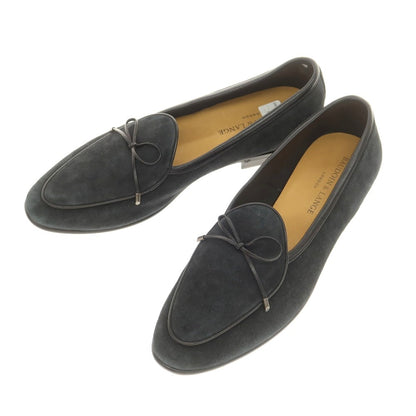 [New Outlet] Baudoin &amp;amp; Lange Lamb Leather Suede Ribbon Loafers Belgian Shoes Obsidian Black [41] [Condition Rank N-] [Men&