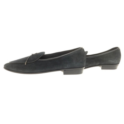 [New Outlet] Baudoin &amp;amp; Lange Lamb Leather Suede Ribbon Loafers Belgian Shoes Obsidian Black [41] [Condition Rank N-] [Men&