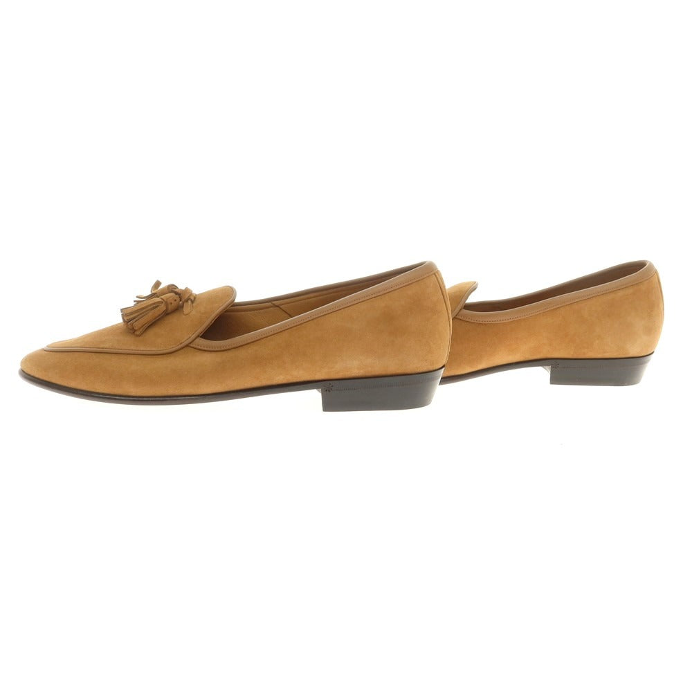 [New Outlet] Baudoin &amp;amp; Lange Lamb Leather Suede Tassel Loafers Belgian Shoes Light Brown [41] [Condition Rank N-] [Men&