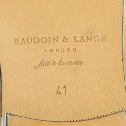 [New Outlet] Baudoin &amp;amp; Lange Lamb Leather Suede Tassel Loafers Belgian Shoes Light Brown [41] [Condition Rank N-] [Men&