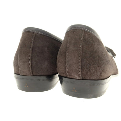 [New Outlet] Baudoin &amp;amp; Lange Lamb Leather Suede Tassel Loafers Belgian Shoes Dark Grey [41] [Condition Rank N-] [Men&