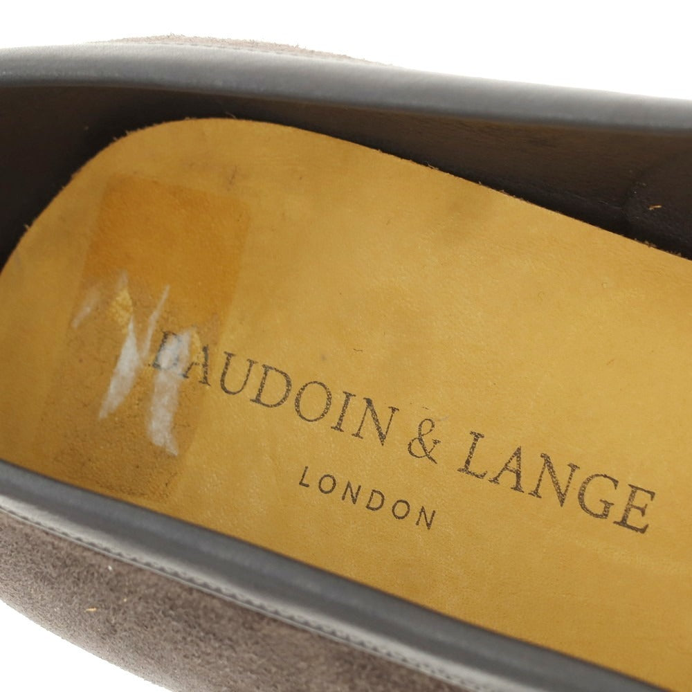 [New Outlet] Baudoin &amp;amp; Lange Lamb Leather Suede Tassel Loafers Belgian Shoes Dark Grey [41] [Condition Rank N-] [Men&