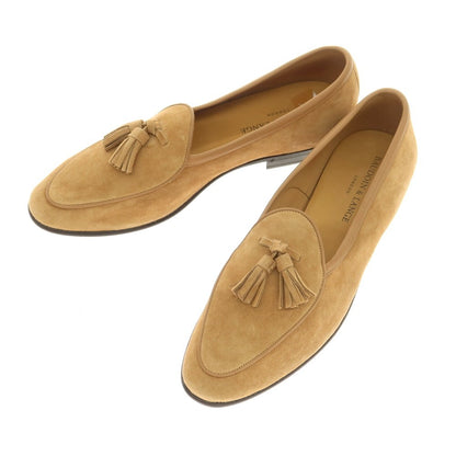 [New Outlet] Baudoin &amp;amp; Lange Lamb Leather Suede Tassel Loafers Belgian Shoes Dark Beige [41] [Condition Rank N-] [Men&