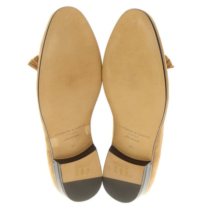 [New Outlet] Baudoin &amp;amp; Lange Lamb Leather Suede Tassel Loafers Belgian Shoes Dark Beige [41] [Condition Rank N-] [Men&