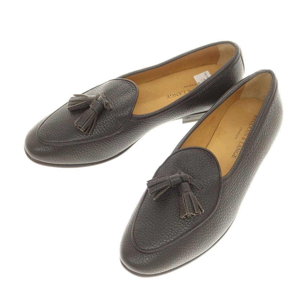 [New Outlet] Baudoin &amp;amp; Lange Deerskin Tassel Loafers Belgian Shoes Dark Brown [41] [Condition Rank N-] [Men&