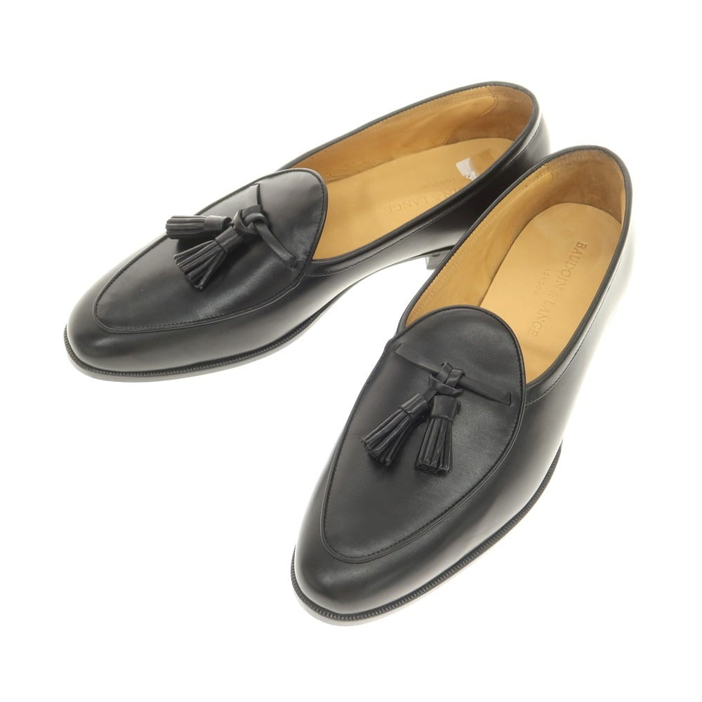 [New outlet] Baudoin &amp;amp; Lange Calfskin Tassel Loafers Belgian Shoes Black [41] [Condition Rank N-] [Men&