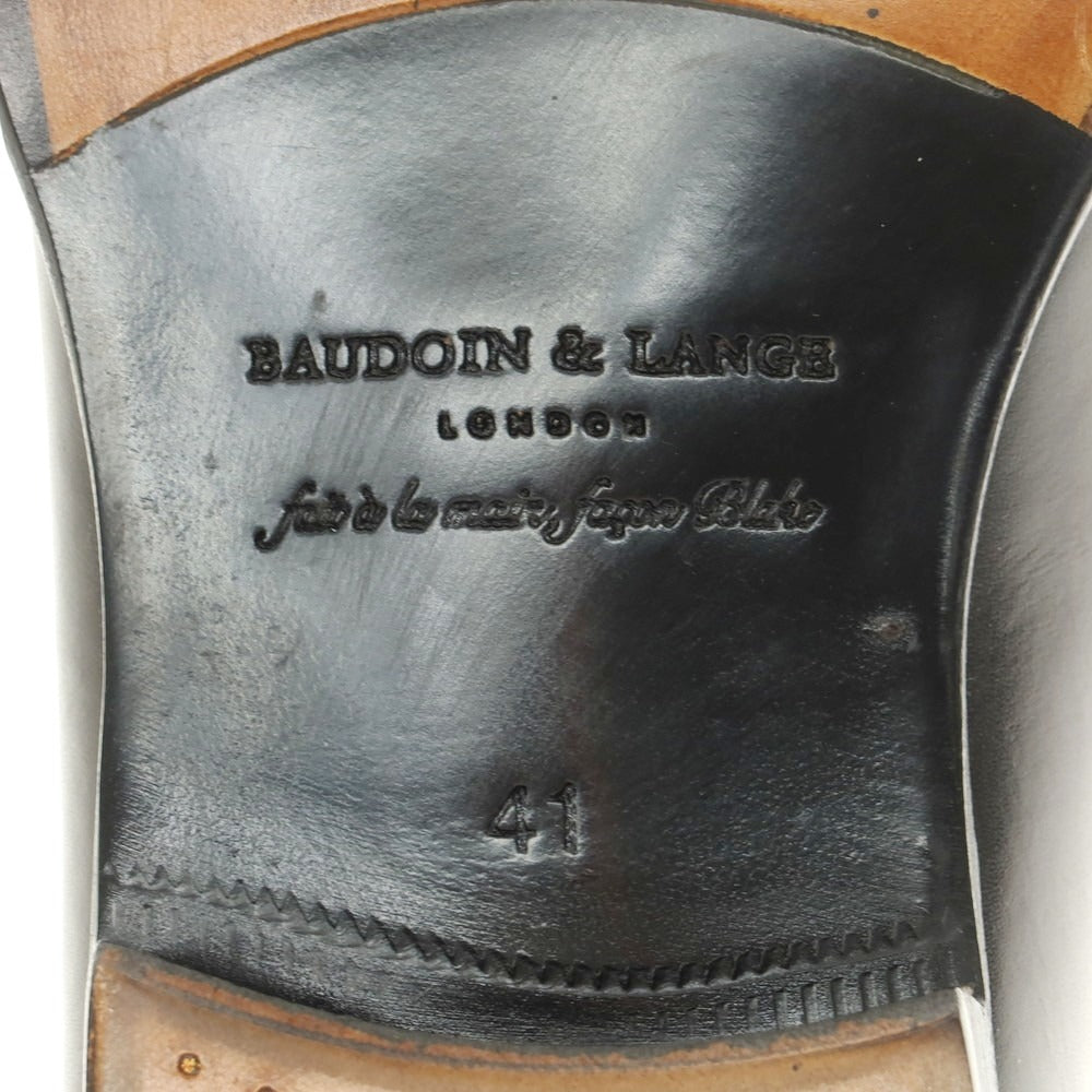 [New outlet] Baudoin &amp;amp; Lange Calfskin Tassel Loafers Belgian Shoes Black [41] [Condition Rank N-] [Men&